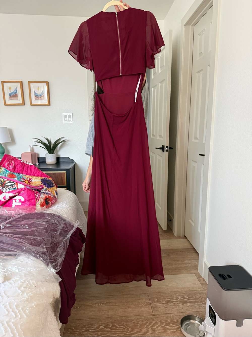 Lulus Garden Bliss Burgundy Cutout Maxi Dress - Picture 5 of 5